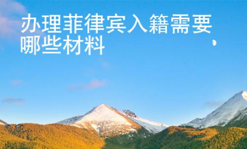 辦理菲律賓入籍需要哪些材料